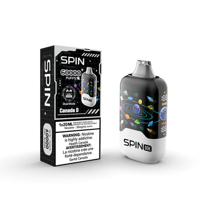 SPIN 60K Rechargeable Disposable Vape 20mL