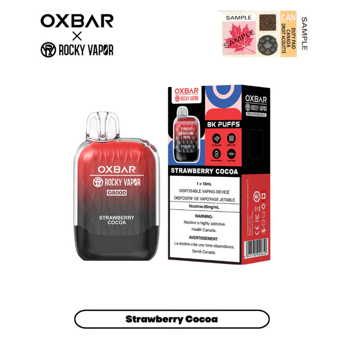 [CLEARANCE] OXBAR X Rocky Vapor G8000 Rechargeable Disposable Vape 18ml
