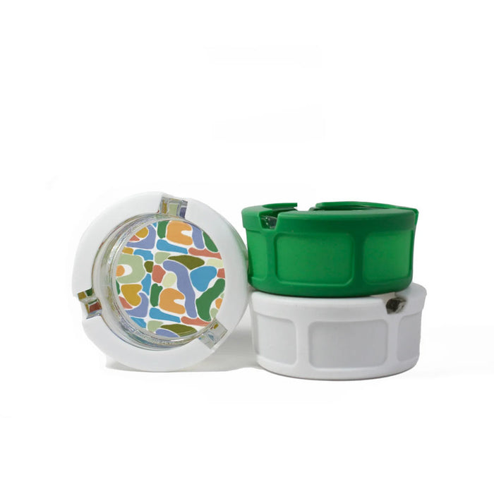 Cendrier en verre Giddy de 3 po avec couvercle en silicone