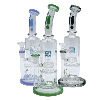 Infyniti 10" Bent Neck Bong with Barel Perc