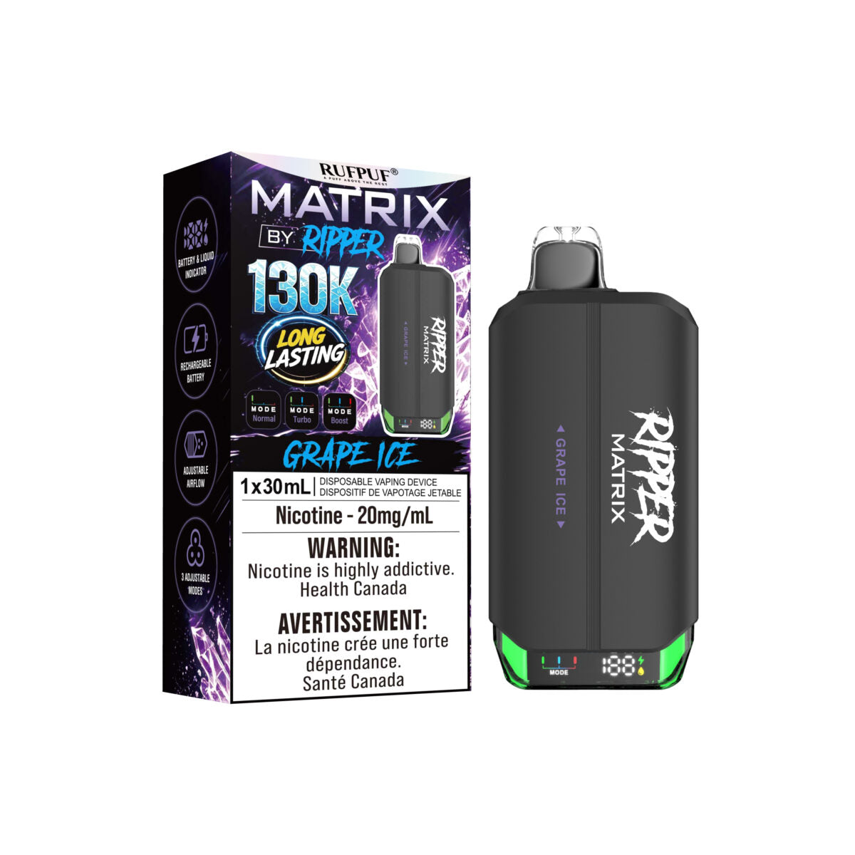 Rufpuf Ripper Matrix Disposable Vape 30mL
