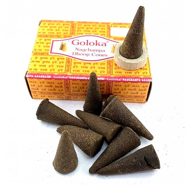 Goloka - Nagchampa Dhoop Cones 10 Cones