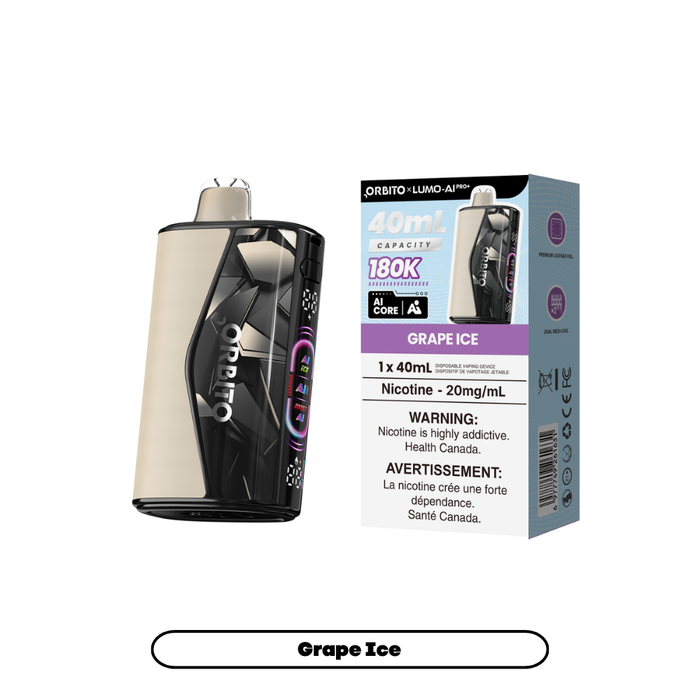 Orbito Lumo AI Pro 180K Disposable Vape 40mL
