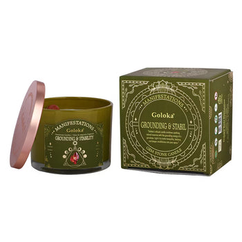 Goloka - Manifestations Grounding & Stability Red Jasper Candle - 9oz