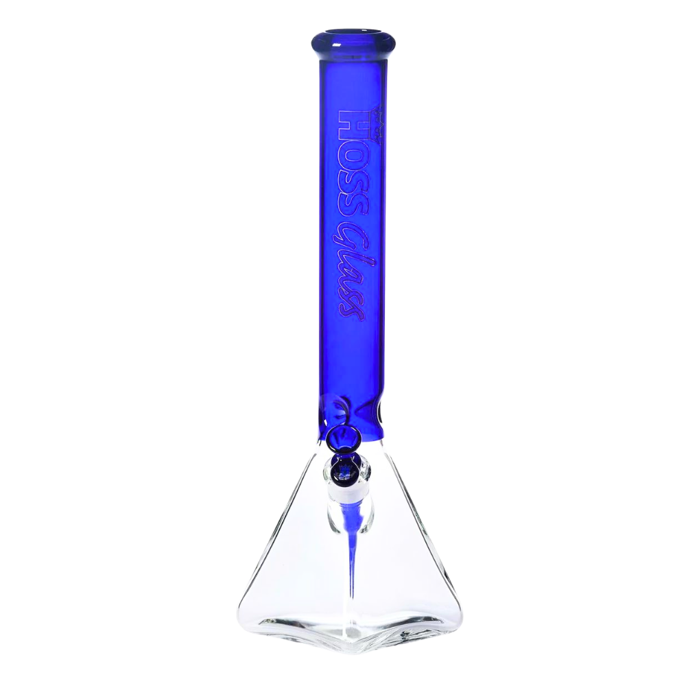 Hoss Glass - 18" 7mm Half Coloured Pyramid Beaker