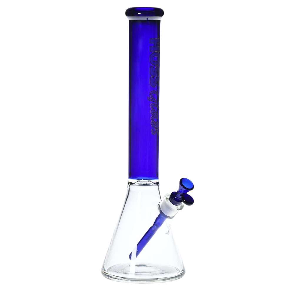Hoss Glass - 18" 7mm Thick Beaker w/ Coloured Top