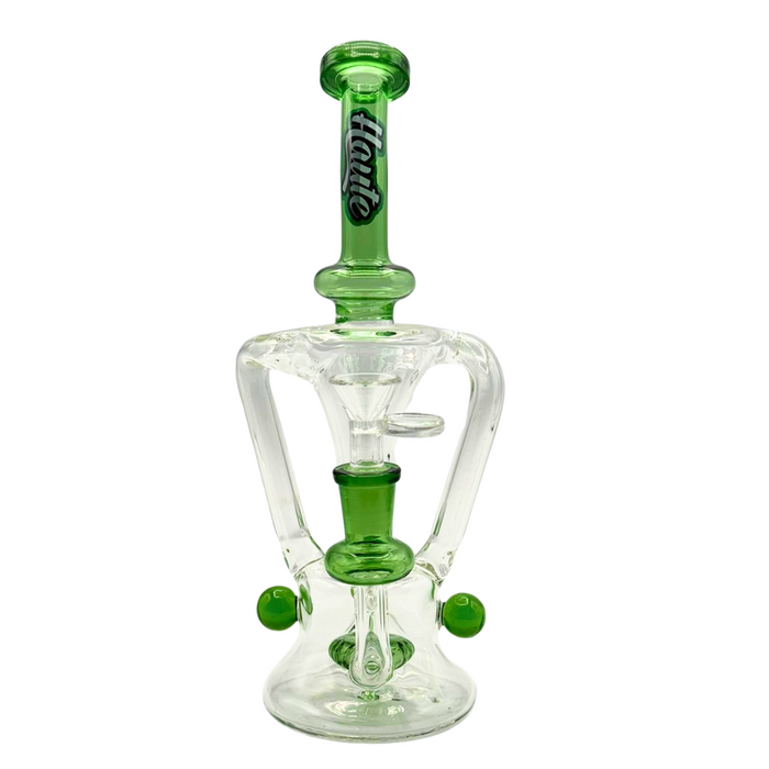 Haute - 10” Slanted Hour Glass Percolator Bong