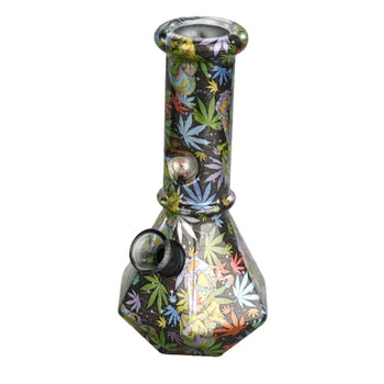 6” Colour Leaf Prism Hex Bong Series
