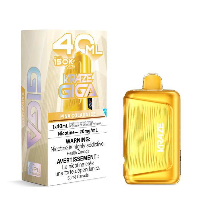 Kraze Giga Rechargeable Disposable Vape 40mL