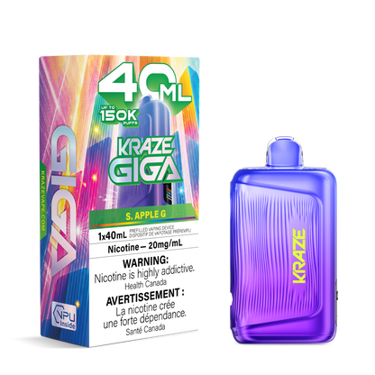 Kraze Giga Rechargeable Disposable Vape 40mL