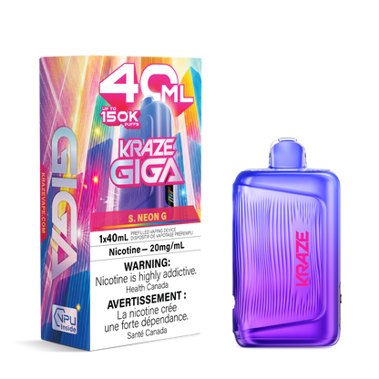 Kraze Giga Rechargeable Disposable Vape 40mL