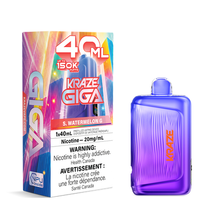 Kraze Giga Rechargeable Disposable Vape 40mL