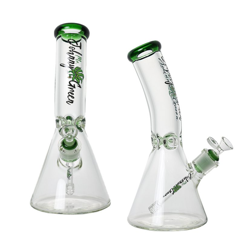 Johnny Green - 12″ 9mm Beaker Bent Neck w/ Grid Percolator Slide