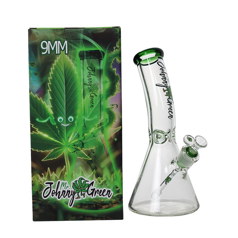 Johnny Green - 12″ 9mm Beaker Bent Neck w/ Grid Percolator Slide