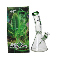 Johnny Green - 12″ 9mm Beaker Bent Neck w/ Grid Percolator Slide