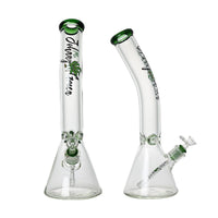Johnny Green - 16″ 9mm Beaker Bent Neck w/ Grid Percolator Slide