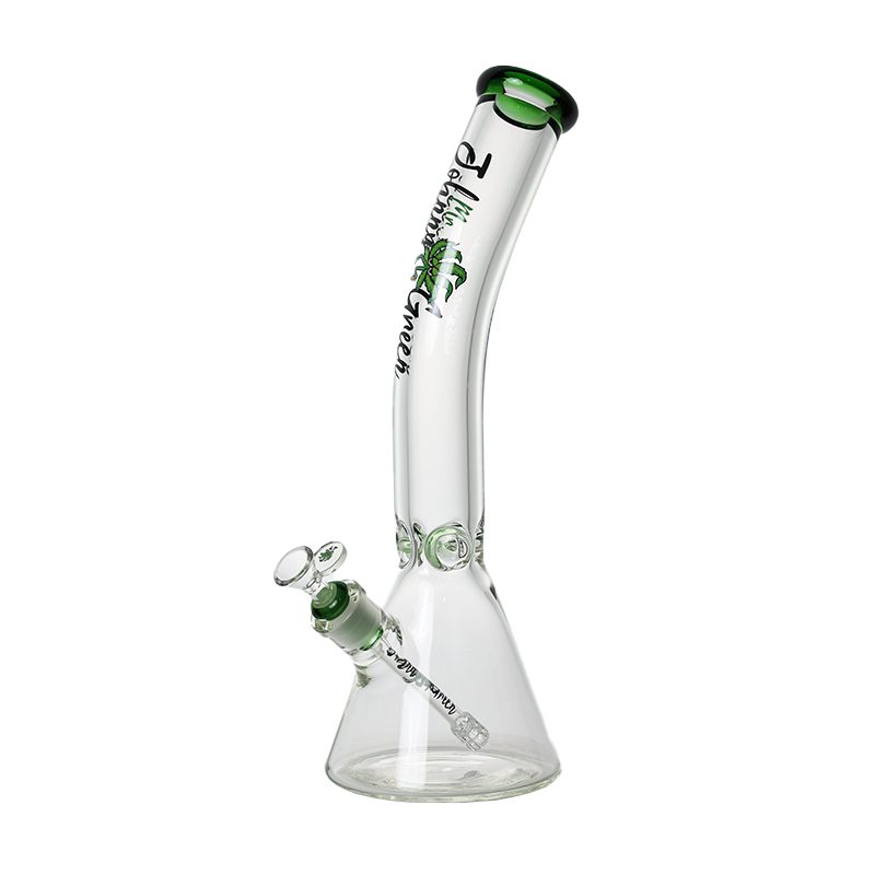 Johnny Green - 16″ 9mm Beaker Bent Neck w/ Grid Percolator Slide