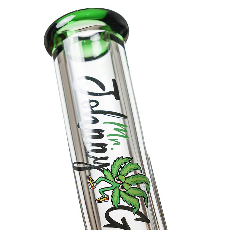 Johnny Green - 16″ 9mm Beaker Bent Neck w/ Grid Percolator Slide