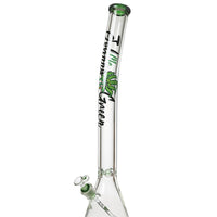 Johnny Green - 24″ 9mm Beaker Bent Neck w/ Grid Percolator Slide