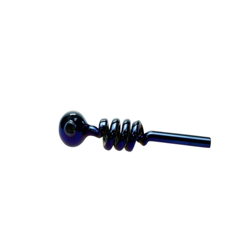 6″ Electroplated Scrawl Glass Bubble Pipe