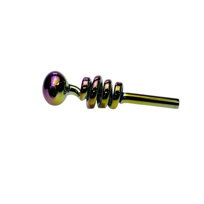 6″ Electroplated Scrawl Glass Bubble Pipe
