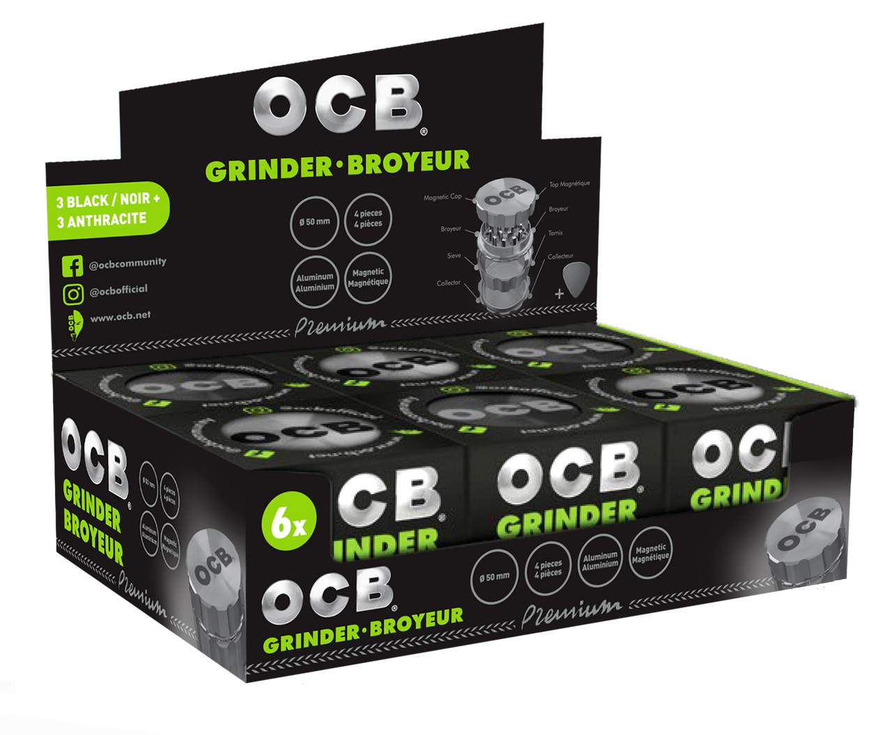 OCB - 50mm 4-Pc Pollinator Grinder