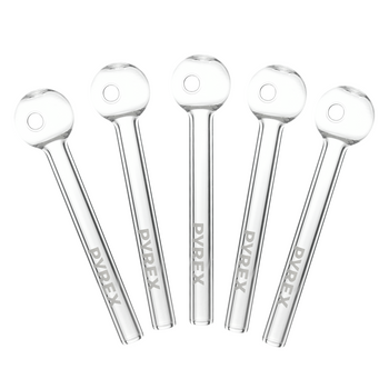 4.5″ Clear Glass Oil Pipe