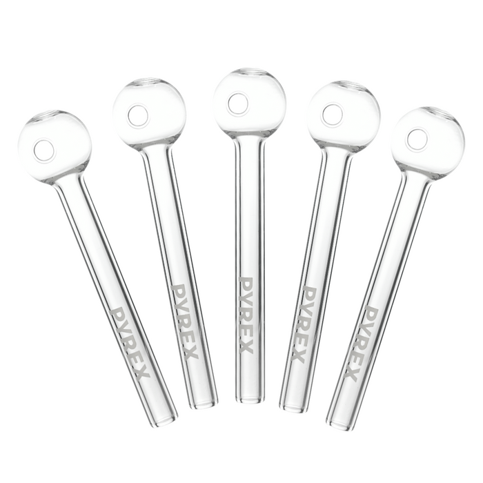 4.5″ Clear Glass Oil Pipe