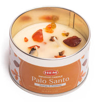 HEM - Palo Santo Natural Gemstone Soy Wax Smudge Candle