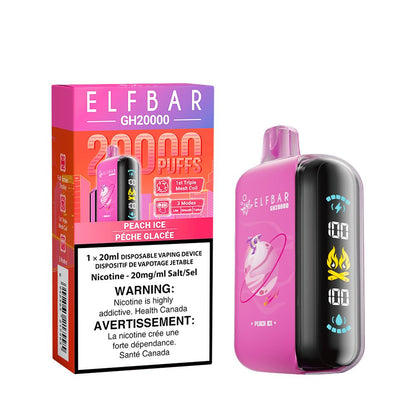 ELF Bar Vape jetable rechargeable GH20000 Puff Elfbar 20 ml