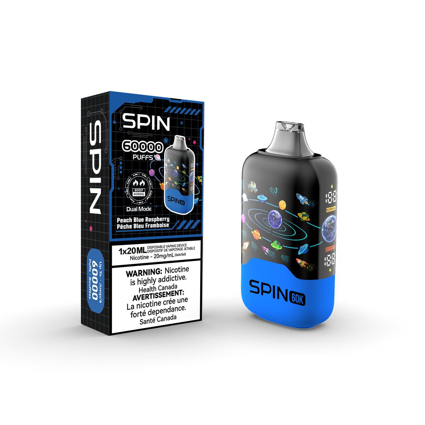 SPIN 60K Rechargeable Disposable Vape 20mL