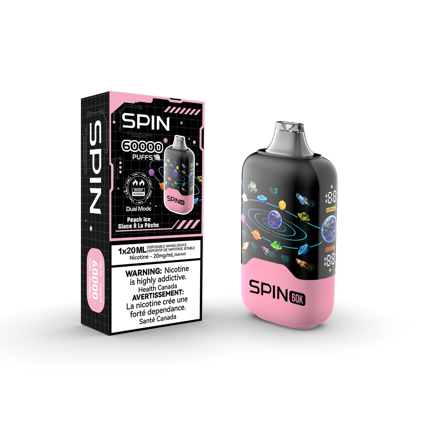 SPIN 60K Rechargeable Disposable Vape 20mL
