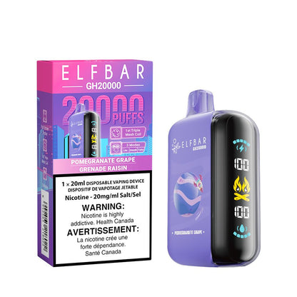 ELF Bar Vape jetable rechargeable GH20000 Puff Elfbar 20 ml