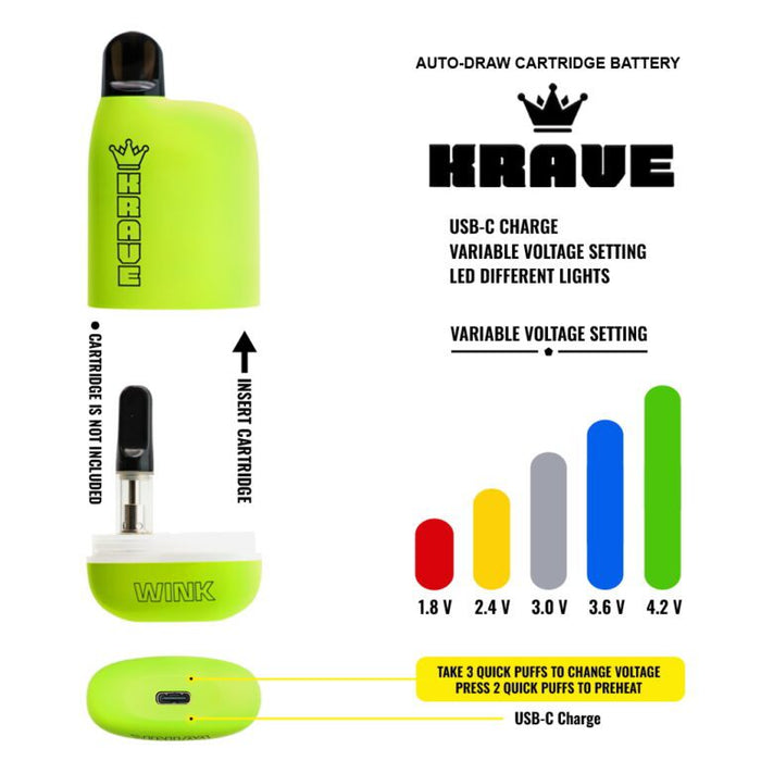 Krave Wink 510 Battery - Compact Vape Canvape.com Krave Wink 510 Battery - Compact Vape Canvape.com