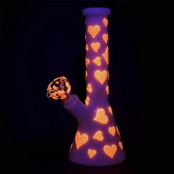 Valentine's Day Heart - 10" Glow in the Dark Beaker
