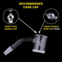 Honeybee Herb - 14mm 45 Degree Honey & Milk Bevel Quartz Banger - Male