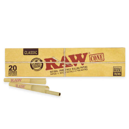 RAW - Classic Single 70/45 Pre-Rolled Cones