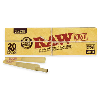 RAW - Classic Single 70/30 Pre-Rolled Cones