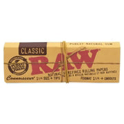 RAW - Classic Connoisseur 1 1/4 Rolling Papers w/ Tips