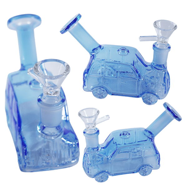 4" Car Design Mini Blue Hand Pipe