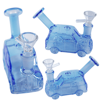 4" Car Design Mini Blue Hand Pipe