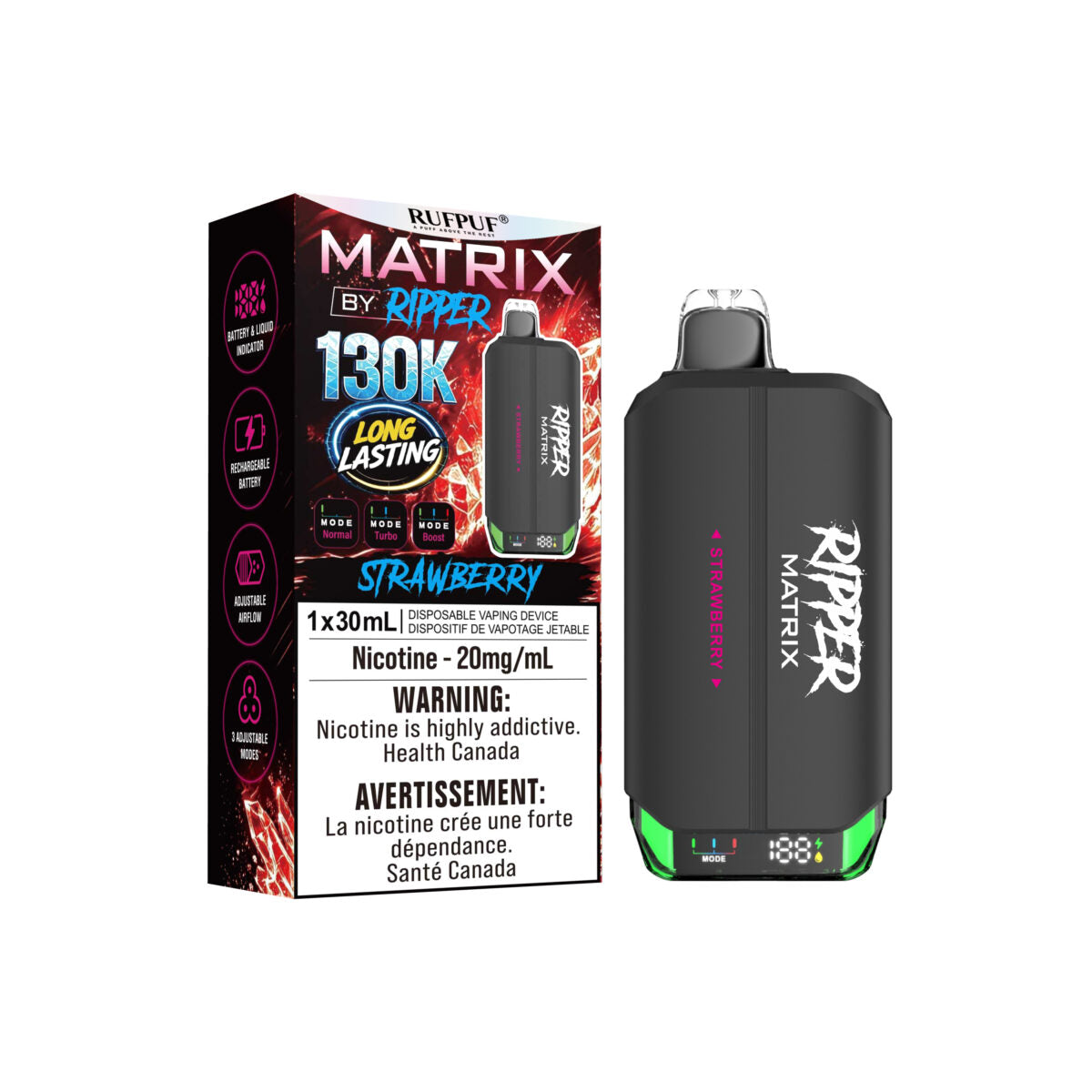 Rufpuf Ripper Matrix Disposable Vape 30mL