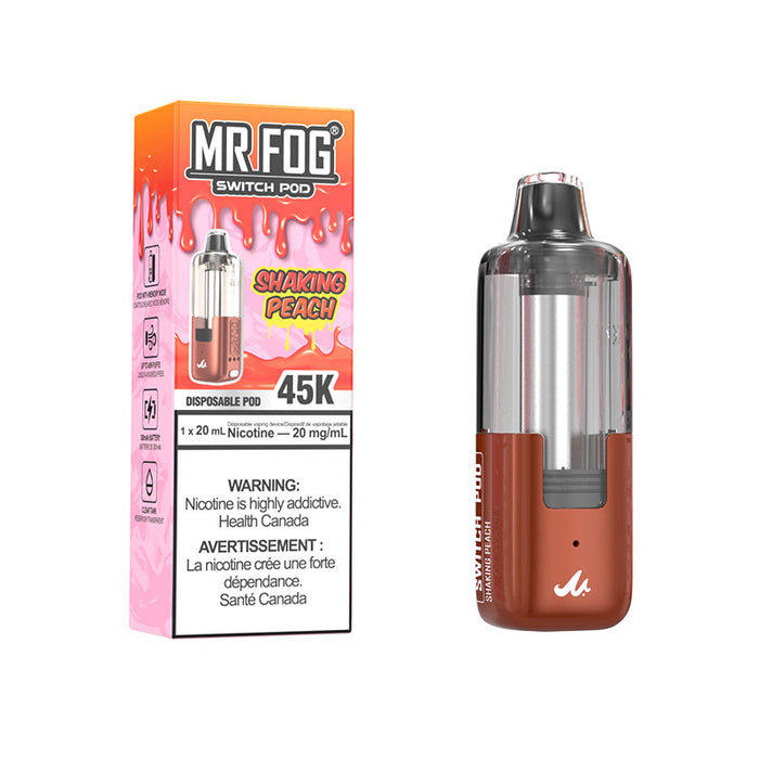 Peach Apricot Mr Fog Switch MR FOG Switch Replacement Pod 20mL Peach Apricot Mr Fog Switch MR FOG Switch Replacement Pod 20mL