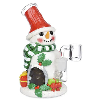 6.25" Snow Place Like Home 3D Painted Dab Rig