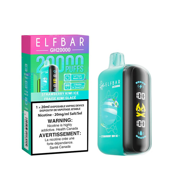 ELF Bar Vape jetable rechargeable GH20000 Puff Elfbar 20 ml