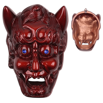 9″x6.5″ Demon Face Sai Holder - Red