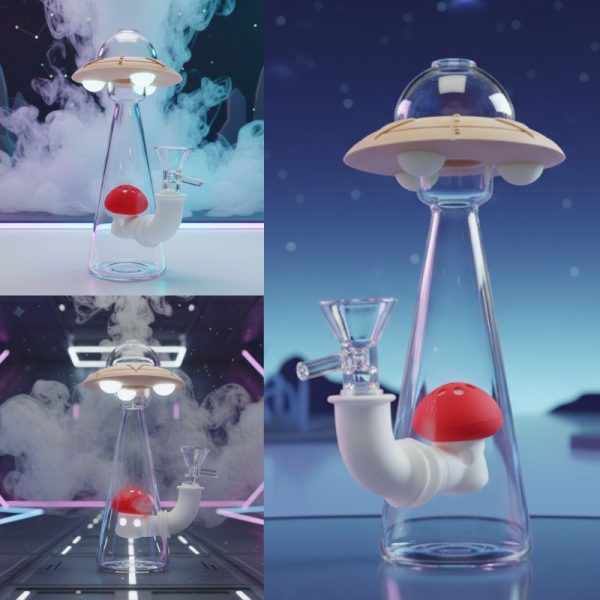 7.4" UFO Silicone Water Pipe