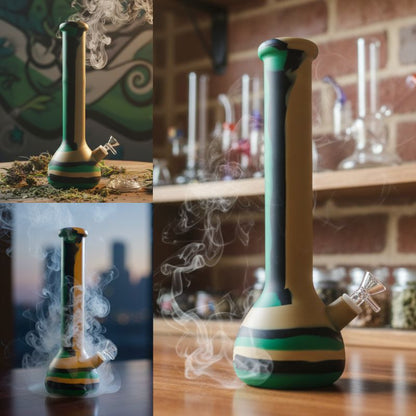 13.5" Round Bottom Silicone Water Pipe