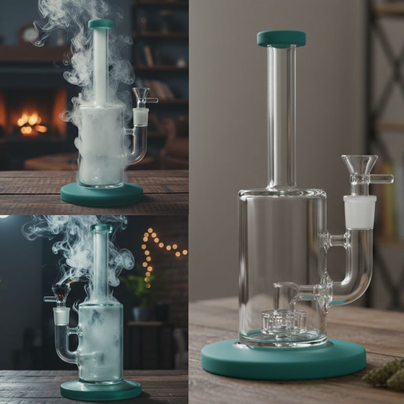 Xtreme - 10" Matrix Percolator Glass Water Bong w/ Colour Edge