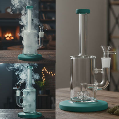 Xtreme - 10" Matrix Percolator Glass Water Bong w/ Colour Edge